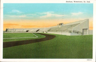 Watertown South Dakota SD Stadium 1946 Vintage Postcard - Image 1 of 2
