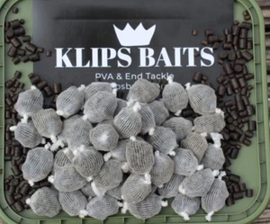 50 HALIBUT PELLET BAGS 3 SIZES OR MIXED PRE TIED FILLED PVA MESH - Picture 1 of 3