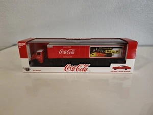 M2 MACHINES COCA COLA 1957 DODGE COE WITH 1956 DODGE CHARGER 383 IN TRAILER (B3) - Picture 1 of 5