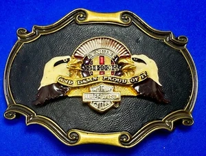 Genuine and Damn Proud of it Harley Davidson Vintage 1978 Raintree Belt Buckle - Picture 1 of 18