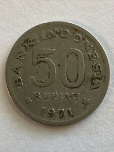 Indonesia 1971 -  50 Rupiah Coin - Bank of Indonesia - Rp. 50