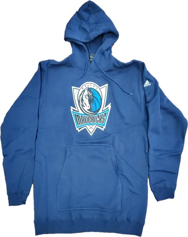 Dallas Mavericks Men's Navy Stitch Logo Sweatshirt Hood By Adidas Cover