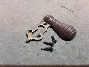 1 x Victorian Edwardian Reproduction Rosewood Beehive Door escutcheon key hole - Picture 1 of 2