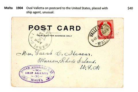 Malta 1904 Postcard Cover