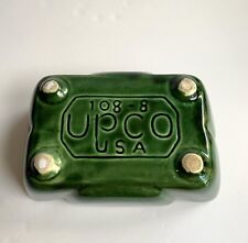 Vintage Upco USA Dark Green Rectangular Planter #108-8 Art Deco Design