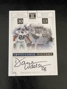 2017 Panini Impeccable Darren Woodson On Card Auto Autograph /49 RARE Cowboys