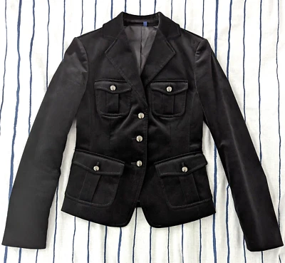 MARTIN + OSA женщины черный Blazer куртка Sports пальто синий линия бархата sz0 - Изображение 1 из 4