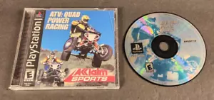 ATV QUAD POWER RACING PS1 PLAYSTATION 1 VIDEOSPIEL SCHWARZ ETIKETT KOMPLETT CIB - Bild 1 von 2