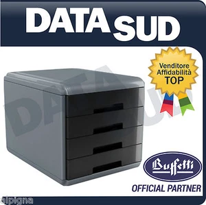 Buffetti Cómoda 4 Cajones Plastic Desk Color Negro 0220A1000 - Imagen 1 de 1