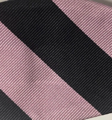 Bow Tie Men Silk Pink Black Striped SELF TIE Bowtie - Image 1 of 4