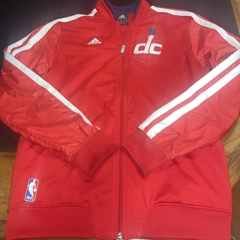 ADIDAS Washington DC Wizards Mens Small NBA Full Zip Track Jacket Red Cover