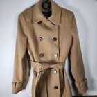 Tommy Hilfiger Womens Tan Camel Beige Button Up Trench Coat Size Small