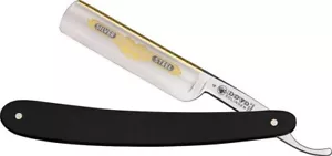 Dovo Straight Razor Carbon Steel Blade Black Ebony Wood Handle - 4-580 - Picture 1 of 1