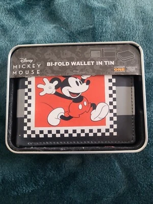 NWT Concept One Men's Bi-fold Wallet -  Disney Mickey Mouse 28 With TIN Gift Box - Image 1 of 4