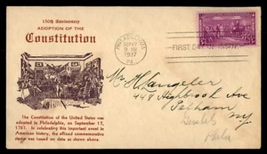 Mayfairstamps US FDC 1937 Constitution Sesquicentennial First Day Cover aar_7909 - Picture 1 of 2