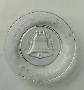 Bandeja Plato Posavasos MOSSER 1776-1976 Bicentenario 200 Años LIBERTY BELL Vidrio - Imagen 1 de 4