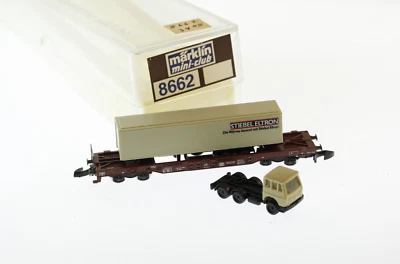 Märklín Mini-Club 8662 Stiebel Eltron Piggy Back Flat Car And Truck Z Marklin - Image 1 of 2
