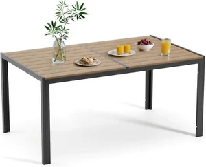 Dining Table Wood Tabletop Dining Table for 6 Rectangular Kitchen Table - Picture 1 of 7