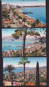 Lot 3 alte Postkarten Cannes Frankreich La Croisette Panorama Hotels - Bild 1 von 2