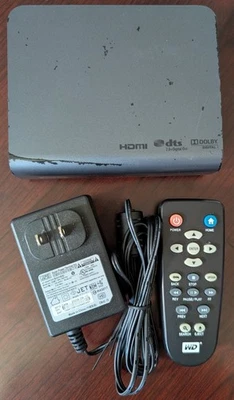 WD TV Live HD Media Player WDBAAN0000NBK-00, with remote and USB wireless dongle - Image 1 of 4