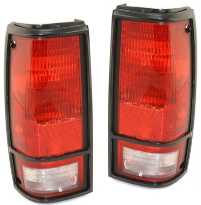 For 83-94 S10 Blazer S15 Jimmy Taillight Taillamp Black Trim w/o Bulb SET PAIR - Image 1 of 4