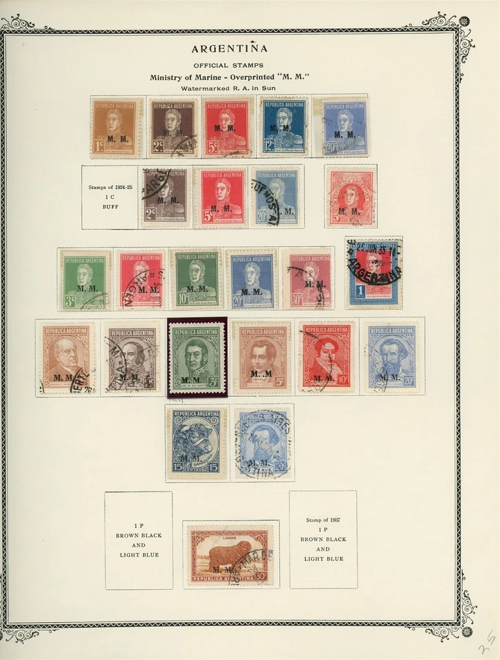 ARGENTINA Scott Specialty Album Page Lot #56 - SEE SCAN - $$$ - Image 1 of 1