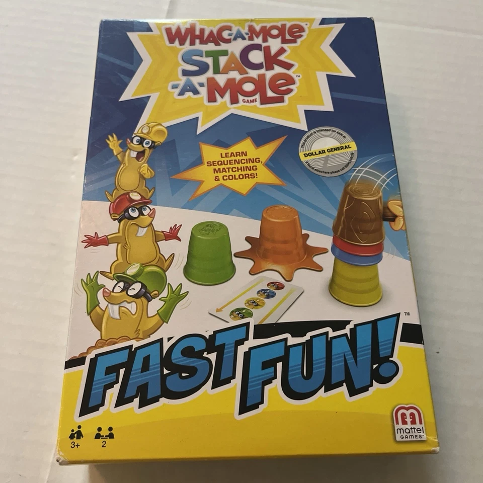 *New* Whac A Mole Stack a Mole Game Learn Sequencing Matching & Colors Fast Fun - Image 1 of 1