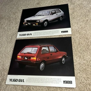 2 1988 YUGO Information Sales Sheet YUGO GVX / YUGO GVL - Picture 1 of 5