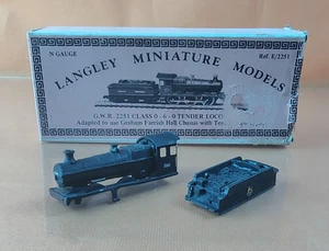 Langley Miniature E/2251 N Gauge Loco and Tender Body 2251 Class 0-6-0 Metal Kit - Picture 1 of 6
