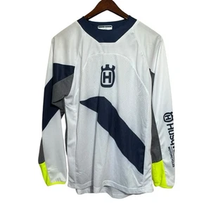 Husqvarna Motorcycles Railed Long Sleeve Shirt White Men’s Size Large - Picture 1 of 6