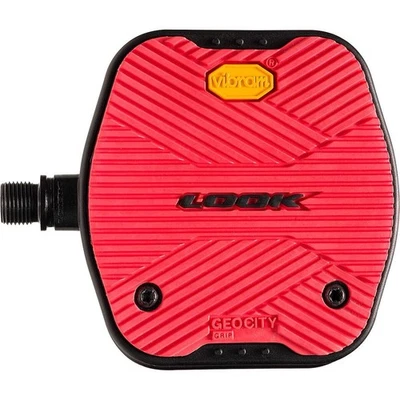 LOOK Geo Trail Grip Pedals - Platform 9/16" Mountain City Bike Vibram Grip  Red - Image 1 of 3