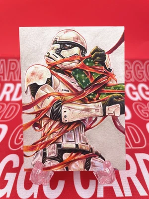 【Christmas Limited】GGC Studio Star Wars Stormtrooper Artist Auto Sketch Card 1/1 - Image 1 of 2