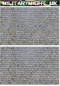1 32 - 1 35 SCALE DIORAMA ROOF SHINGLES TILES SLATES SCENICS SET 4 - Picture 1 of 1