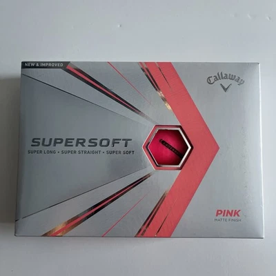 Callaway Supersoft Matte Finish Pink Golf Balls 12 Pack New - Image 1 of 4