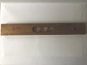 Vintage Sears Roebuck & Co.Wood Level 3 bubble 18", Made in USA - Picture 1 of 9