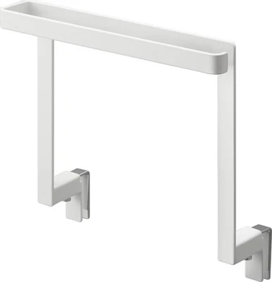 Percha de toallas para puerta de almacenamiento debajo del fregadero de cocina Yamazaki H15 blanco W20×D9~10×H19.5c Foto 1 de 4