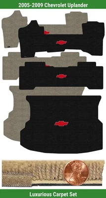 Juego de alfombrillas de lujo personalizadas para Chevrolet Uplander '05-09 con logotipo (3 piezas) #FON Foto 1 de 4