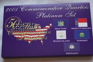 2001 Commemorative Quartters Platinum Edition - Picture 1 of 4