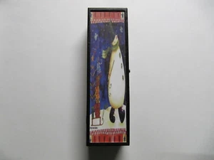 NEW SINGLE BOTTLE HINGED WOODEN WINE BOX SNOWMAN PULLING SLED WITH PRESENTS - Picture 1 of 3