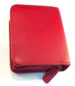 Diabetiker Glucometer / Blutzuckermessgerät - hochwertiges Nappalederetui - ROT - Bild 1 von 4