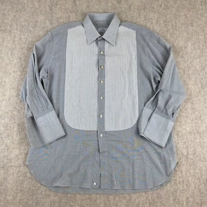 Marol Maus & Hoffman Dress Shirt 17 43 Multicolor Stripe Diamond Button Front FC - Picture 1 of 15