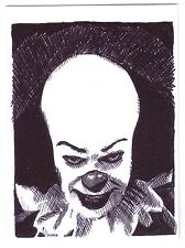 ACEO Sketch Card Tim Curry as Pennywise The Clown 2 from Stephen King's IT Movie