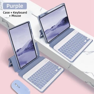 Rotating Case Cover With Keyboard Mouse For iPad 7/8/9/10th Gen Pro 11 Air 5 4 3 - Picture 1 of 45