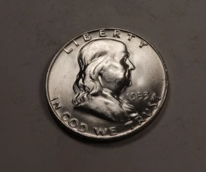1953-D Franklin Half Dollar * Gem BU++ FBL * 90% Silver * XH432 - Picture 1 of 2