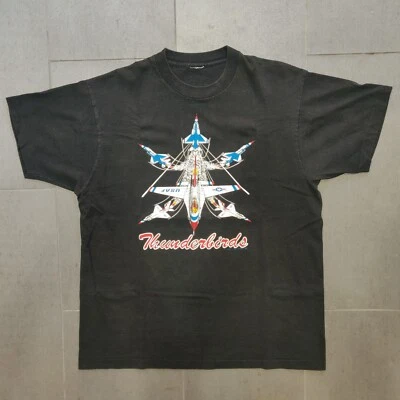 Camisa De Colección Años 80 Flight Line Thunderbirds USAF Doble Cara Puntada Única XL Foto 1 de 4
