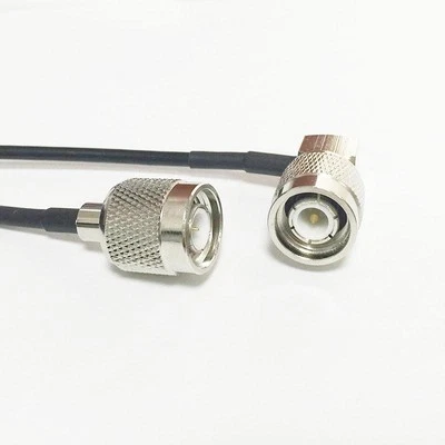 TNC Male to TNC Plug RA Right Angle Jumper Cable Adapter RG174 20cm 8" For WIFI - Image 1 of 4