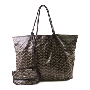 GOYARD Saint Louis GM Shoulder Tote Bag Coated Canvas Black - Picture 1 of 23