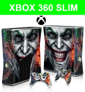 Xbox 360 Slim Joker Decal Sticker Skin Wrap Vinyl + Controller - Picture 1 of 2