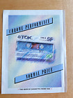 Tdk Cassette Chrome Magazine Ad 1980S Collectors Graphic Design Music Prop