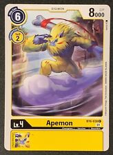 Apemon | BT6-038 C | Yellow | Double Diamond | Digimon Trading Card Game